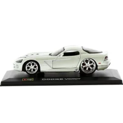 BURAGO Coches Escala 1:32 Y 1:43-Coche Miniatura Dodge Viper SRT Peana y caja Escala 1:32 Plus