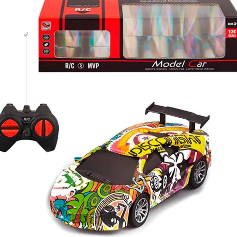 DRIM DISCOUNT Coches Radio Control (R/C)-Coche Model Car Grafiti R/C Escala 1:24