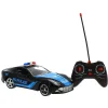 DRIM DISCOUNT Coches Radio Control (R/C)-Coche Policía Negro R/C a Escala 1:16