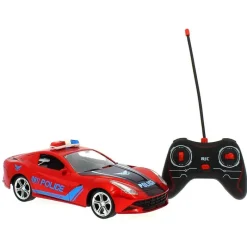 Coche Policía Rojo R/C a Escala 1:16*DRIM DISCOUNT Outlet