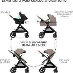 Cochecito 3 piezas Conver Esme Beige*KINDERKRAFT Outlet