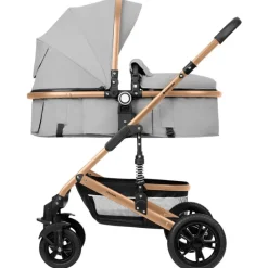 Cochecito 3 piezas Amaia Gris Claro*KIKKABOO Best