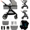 KINDERKRAFT Cochecitos De 3 Piezas-Cochecito 3 piezas Conver Esme Gris