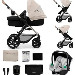 KINDERKRAFT Cochecitos De 3 Piezas-Cochecito 3 piezas Moov 2 Grey