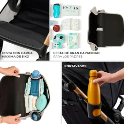 KINDERKRAFT Cochecitos De 3 Piezas-Cochecito 3 piezas Moov 2 Grey