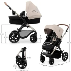 KINDERKRAFT Cochecitos De 3 Piezas-Cochecito 3 piezas Moov 2 Grey