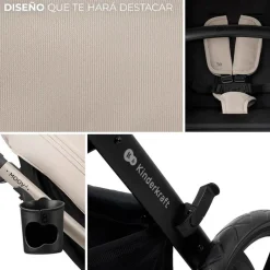 KINDERKRAFT Cochecitos De 3 Piezas-Cochecito 3 piezas Moov 2 Grey