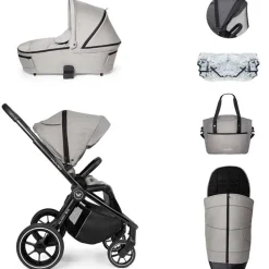 PEQUEMIMOS Cochecitos De 2 Piezas-Cochecito 2 piezas Muuvo Quick 3.0 Steel Grey