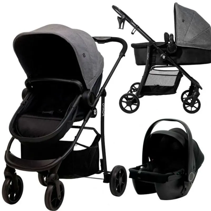 ASALVO Cochecitos De 3 Piezas-Cochecito 3 piezas Porto Antracita