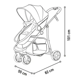 ASALVO Cochecitos De 3 Piezas-Cochecito 3 piezas Porto Azul