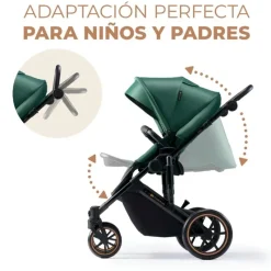 KINDERKRAFT Cochecitos De 3 Piezas-Cochecito 3 piezas Prime 2 Isize Green