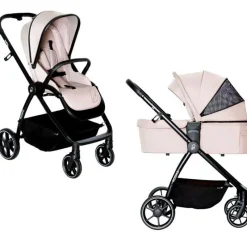ASALVO Cochecitos De 2 Piezas-Cochecito 2 piezas Rodas Beige