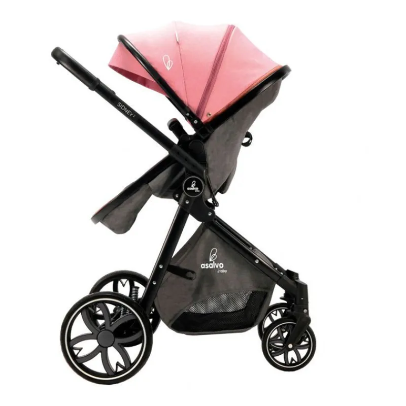 Cochecito 3 piezas Sidney 2 Rosa*ASALVO Best