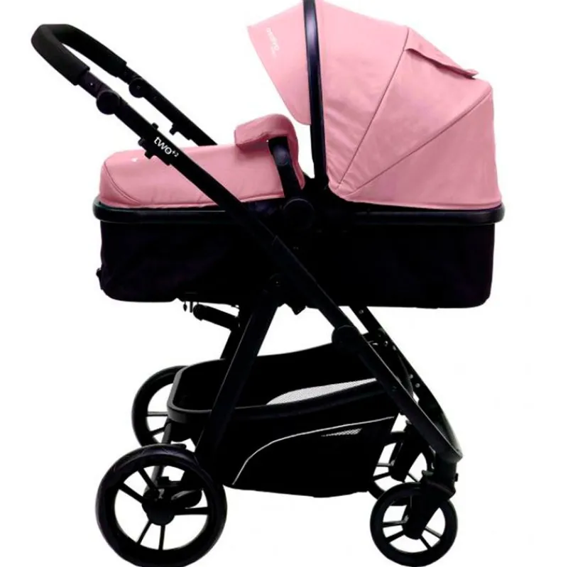 ASALVO Cochecitos De 3 Piezas-Cochecito 3 piezas Two+ 2 Rosa