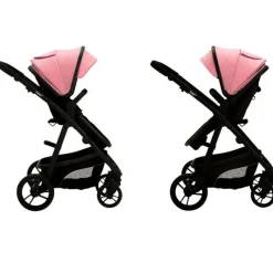 ASALVO Cochecitos De 3 Piezas-Cochecito 3 piezas Two+ 2 Rosa