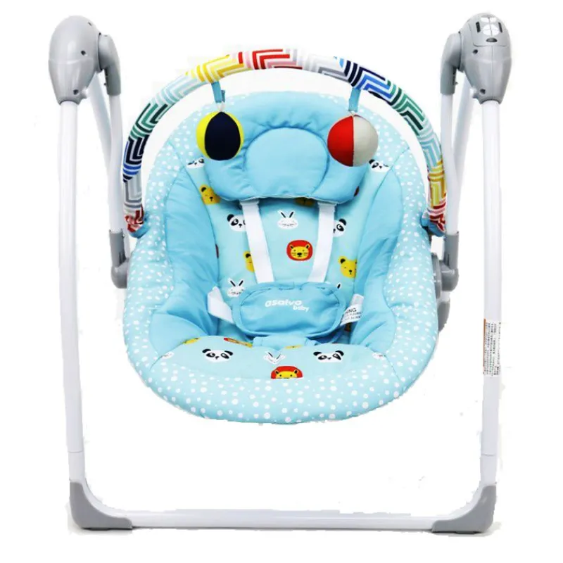 ASALVO Columpios Para Bebés-Columpio musical Swing Blue