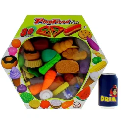DRIM DISCOUNT Juegos Y Juguetes De Imitación-Conjunto Comida Infantil 80 Piezas