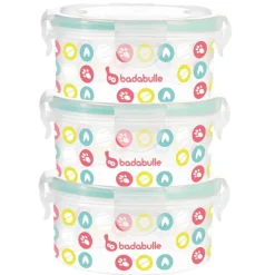 Contenedor 3 unids 330 ml*BADABULLE Outlet