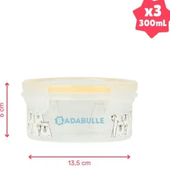 Contenedor de 3 uds de 300ml*BADABULLE Hot