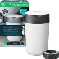 TOMMEE TIPPEE Accesorios Y Complementos De Baño-Contenedor de pañales Sangenic Twist & Click Blanco