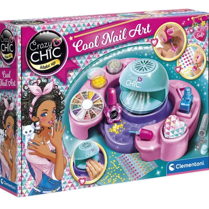 CLEMENTONI Juegos Y Juguetes De Imitación-Crazy Chic Cool Nail Art Estudio de Uñas