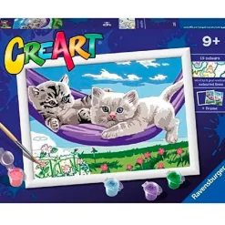 RAVENSBURGER Manualidades-CreArt Pintar x Números Gatitos Hamaca