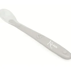 KIOKIDS Vajillas Infantiles-Cuchara blanda silicona Gris