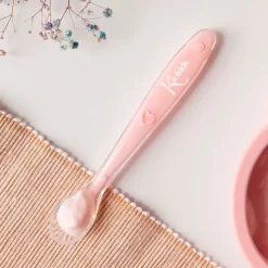 Cuchara blanda silicona Rosa*KIOKIDS Clearance