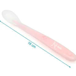Cuchara blanda silicona Rosa*KIOKIDS Clearance