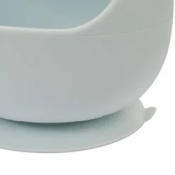 INTERBABY Vajillas Infantiles-Cuenco silicona c/ cuchara Azul