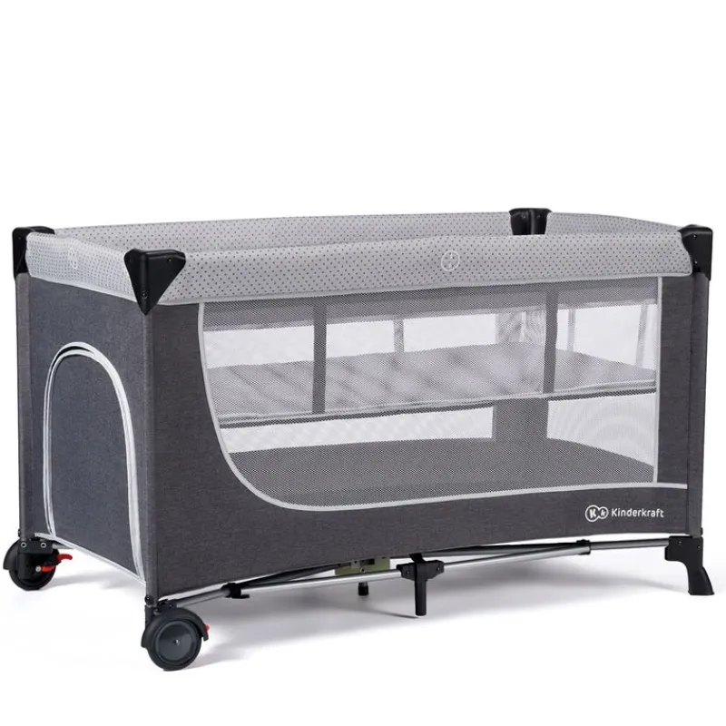 Cuna de viaje 2 alturas Leody Gris*KINDERKRAFT Clearance