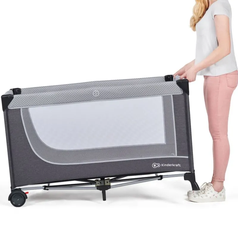 Cuna de viaje 2 alturas Leody Gris*KINDERKRAFT Clearance