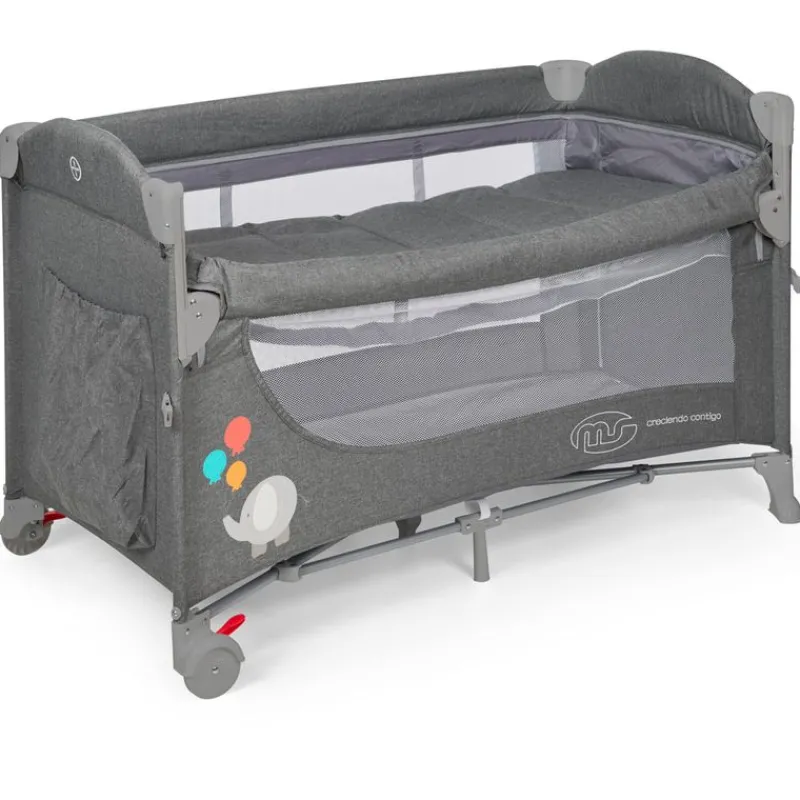 Cuna de viaje dos alturas Colecho Ennis Gris*MS Best