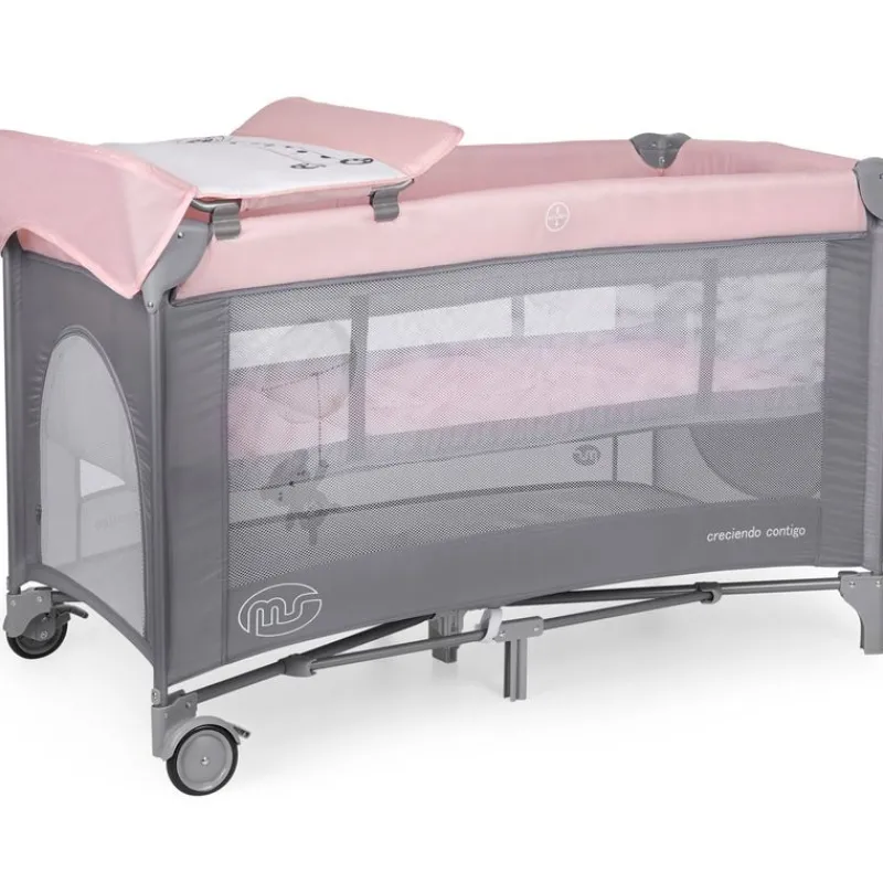 Cuna de viaje dos alturas Complet Rosa*MS Outlet