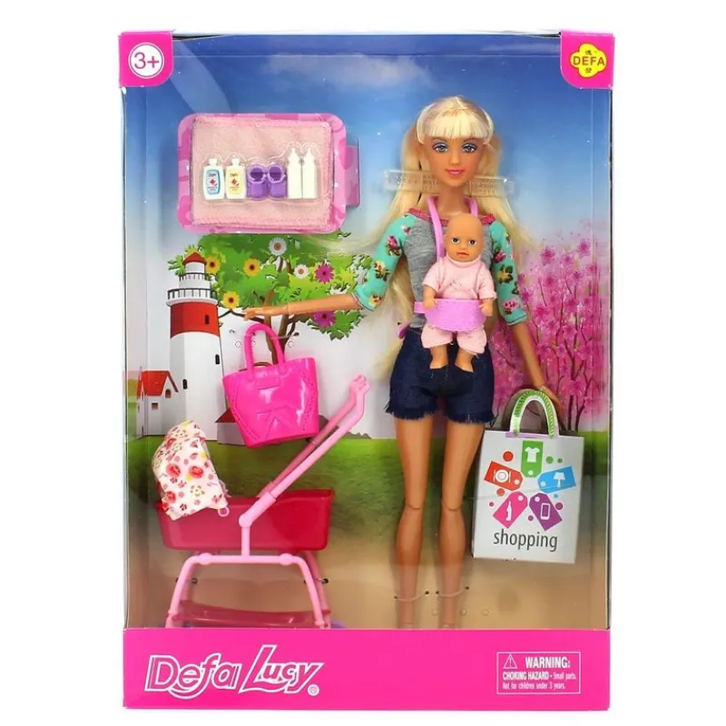 Defa Lucy Muñeca con Bebé y Carrito Surtido*DRIM DISCOUNT Online
