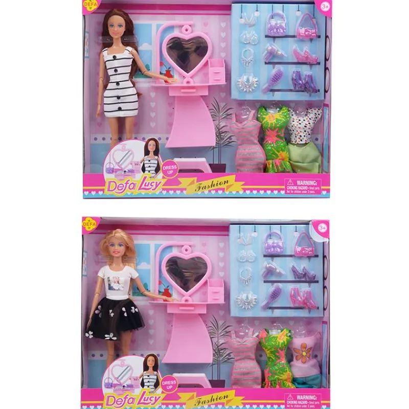 DRIM DISCOUNT Muñecas-Defa Lucy Muñeca con Tocador Surtida