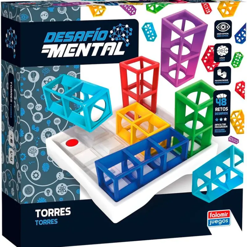 FALOMIR Amigos Y Familia|Juegos De Mesa-Desafío Mental Torres