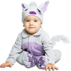 Disfraz Bebé Gatito Blanco y Lila*VIVING Discount