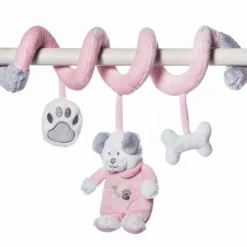 ARTESAVI Decoración Infantil-Espiral de perrito Tomy Rosa