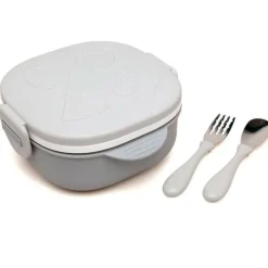 Fiambrera Inox c/ compartimentos Gris*KIOKIDS New