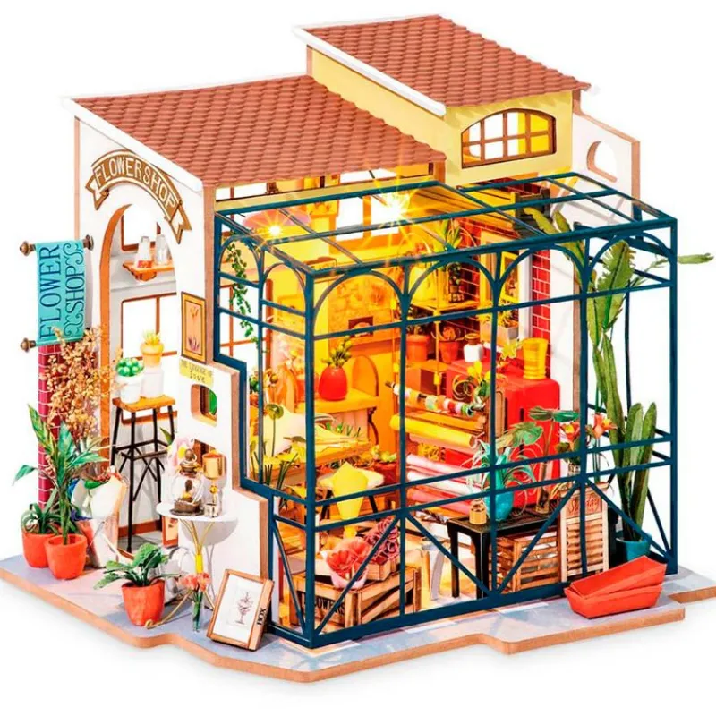 MADNESS TOYS Puzzles Y Construcciones-Floristería de Emily Maqueta Miniatura