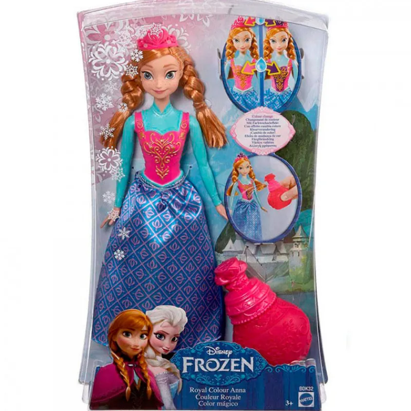MATTEL Muñecas-Frozen Anna Color Mágico