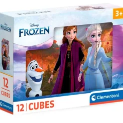 CLEMENTONI Puzzles Y Construcciones-Frozen Cubos 12 Piezas