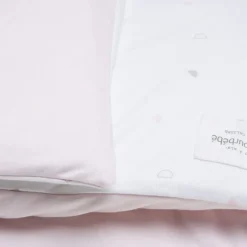 BONJOURBÉBÉ Ropa De Cuna-Funda nórdica + funda almohada 60/70 Panda Rosa