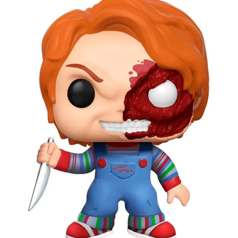 FUNKO POP Halloween|Funko Películas Y Series-! Chucky Media Cara Dañada