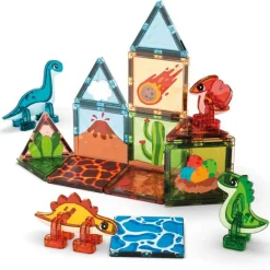 TOY PARTNER Puzzles Y Construcciones-Geomag Magnetic Tiles Dino World
