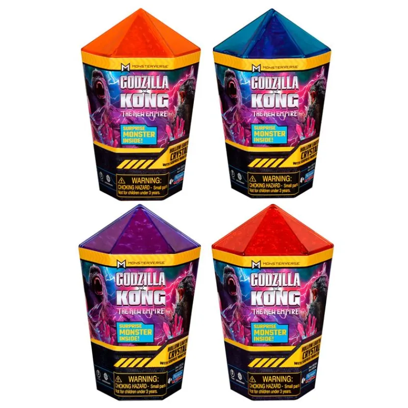 FAMOSA Figuras Y Figuras De Acción|Manualidades-Godzilla vs Kong Cápsula Crystal Monster Sorpresa