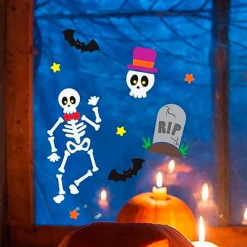 Halloween Decoración Gel Esqueletos*FIESTAS GUIRCA Outlet