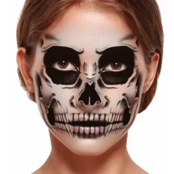 Halloween Tatuaje Cara Esqueleto*FIESTAS GUIRCA Online