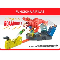 MATTEL Vehículos, Trenes Y Parkings-Hot Wheels City Alboroto del Dinosaurio T-Rex